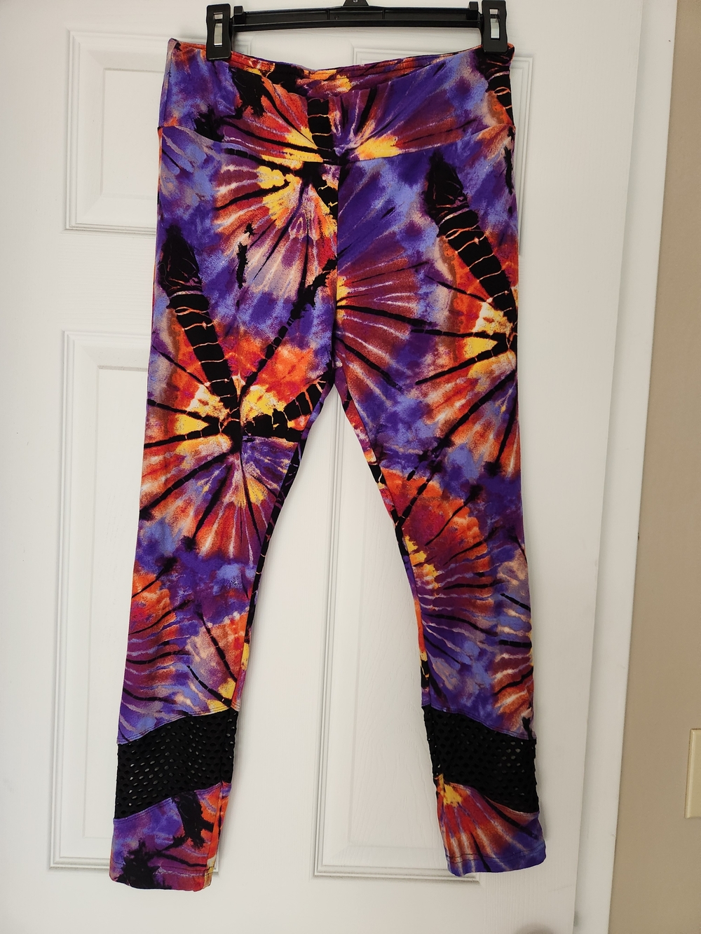 No Boundaries Purple, Orange & Yellow Tie-Dye Active Leggings